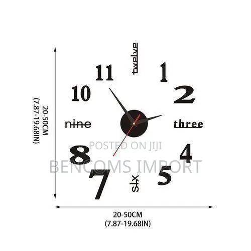 3D Wall Clock – Modern DIY Wall Clock for Living Room