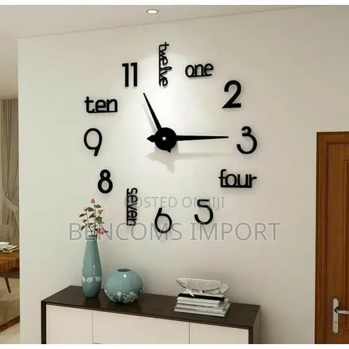 3D Acrylic Wall Clock, DIY Art Clock for Living Room and Bedroom
