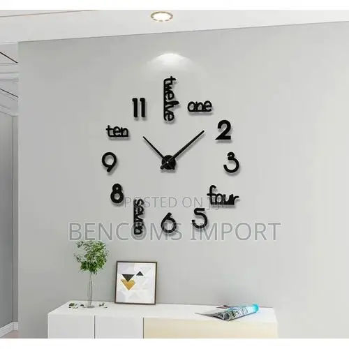 3D Acrylic Wall Clock, DIY Art Clock for Living Room and Bedroom