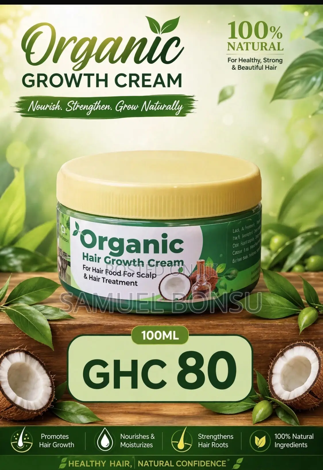 Organic Hair Growth Cream