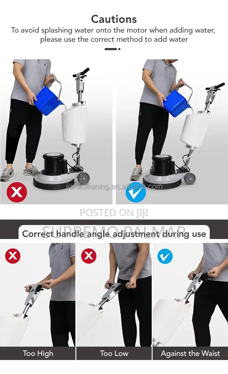 Heavy Duty Floor Buffer 1500W – Electric Scrubber Carpet Cleaner