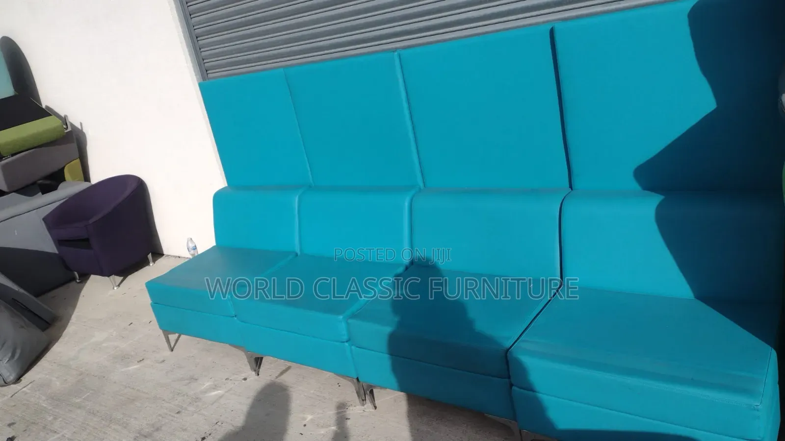 Modern Turquoise Blue Modular Sofa for Sale