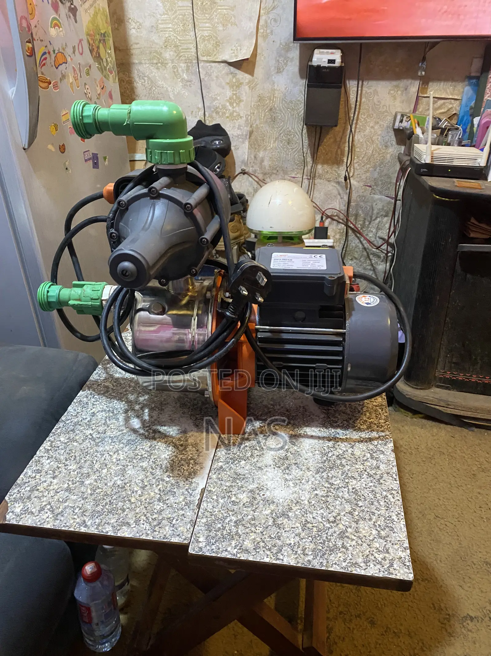 A Fairly Home Used 1.5 HP Leo Stainless Steel Jet Pump