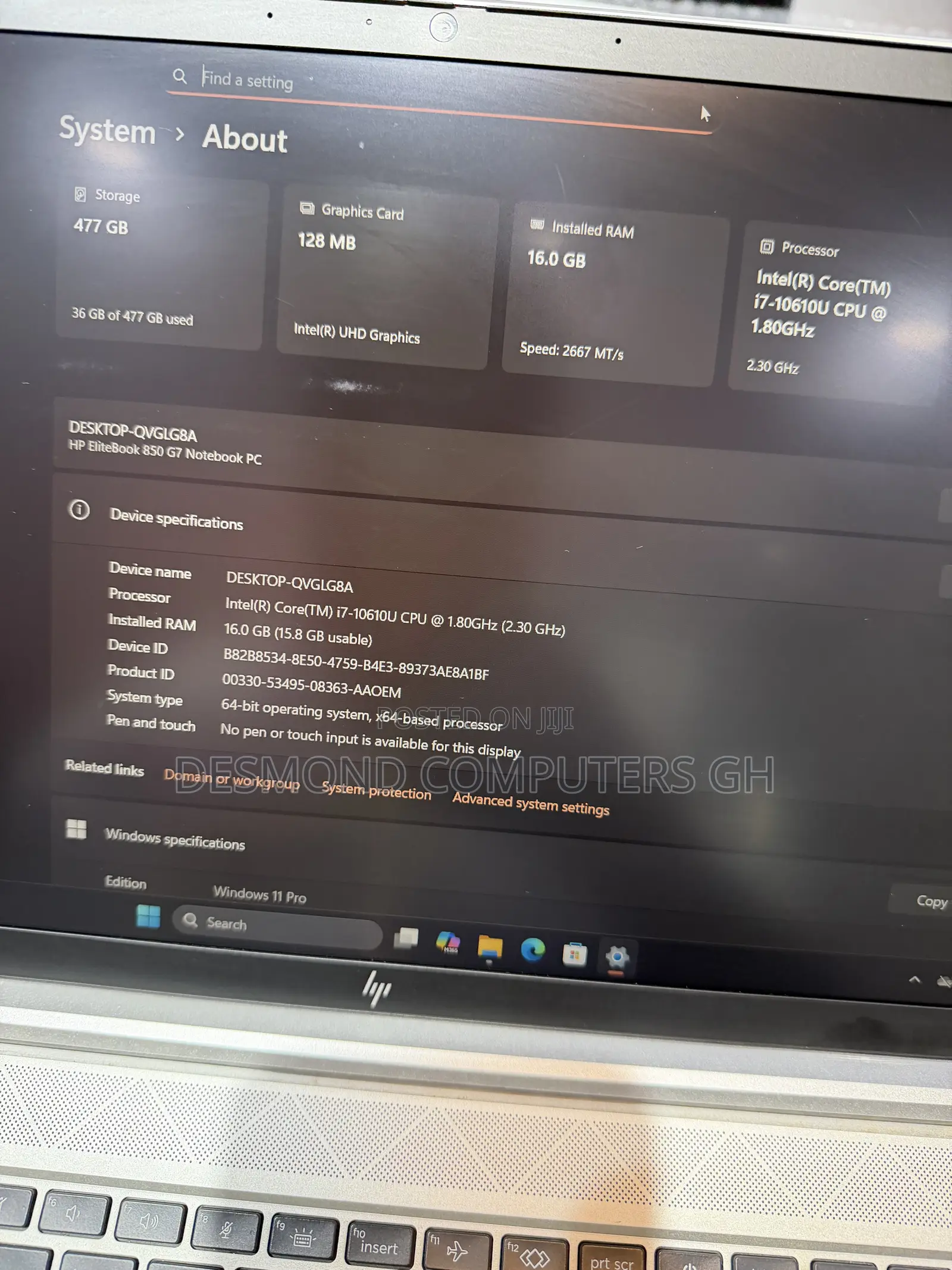 Laptop HP EliteBook 840 G7 16GB Intel Core i7 SSD 512GB