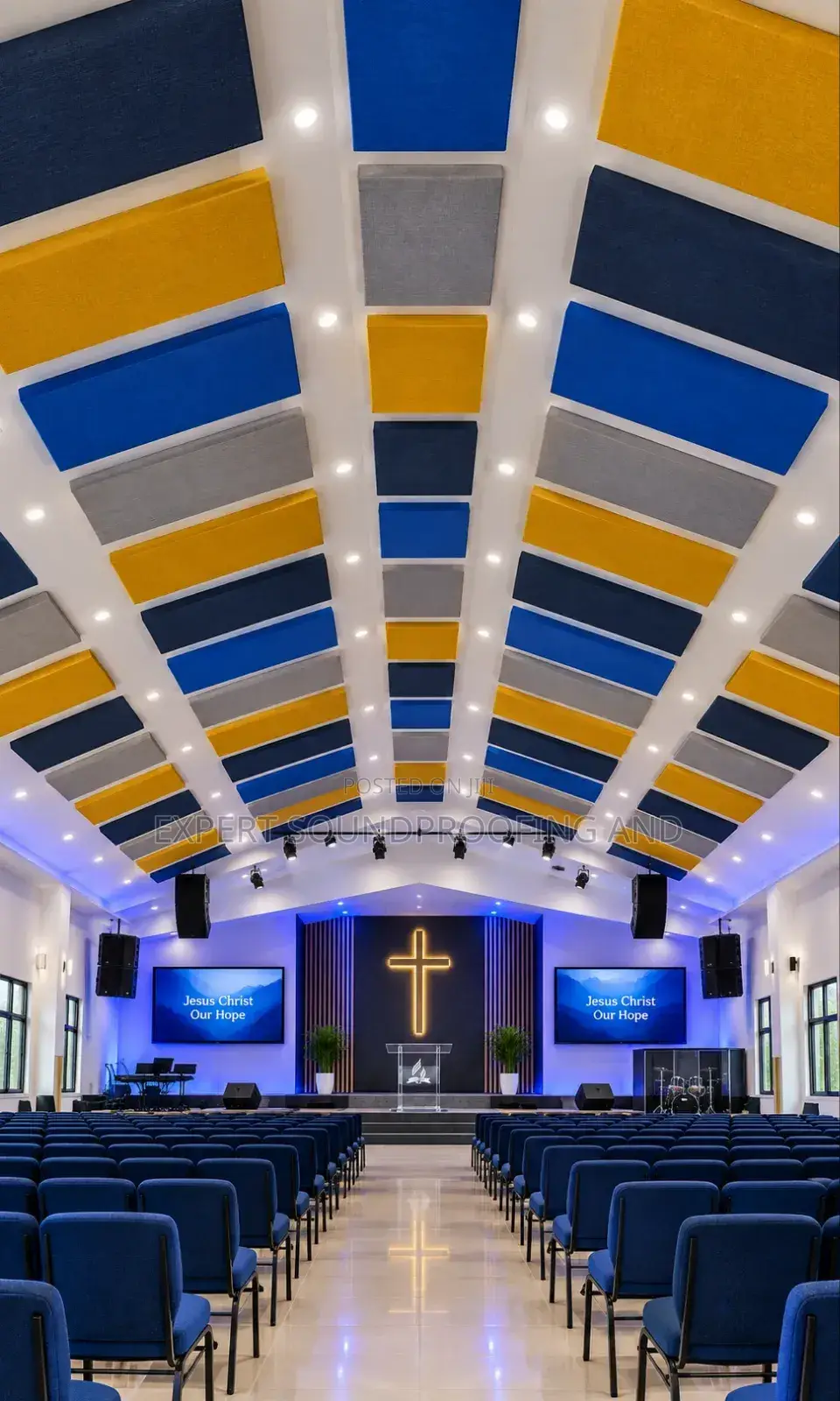 Rockwool Ceiling Acoustic Treatment Panel.