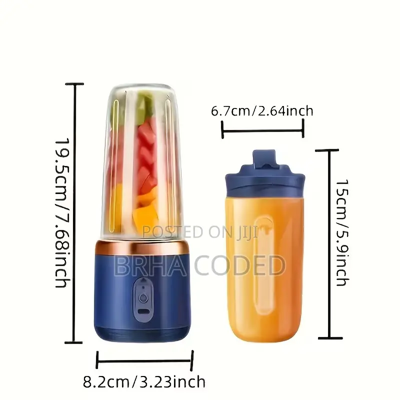 Portable Rechargeable 6-Blade Electric Juicer Blender