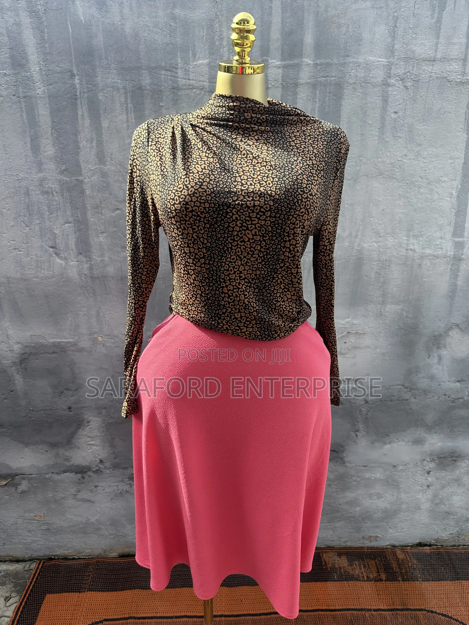 Long Sleeved Top and Pocketed Skirt