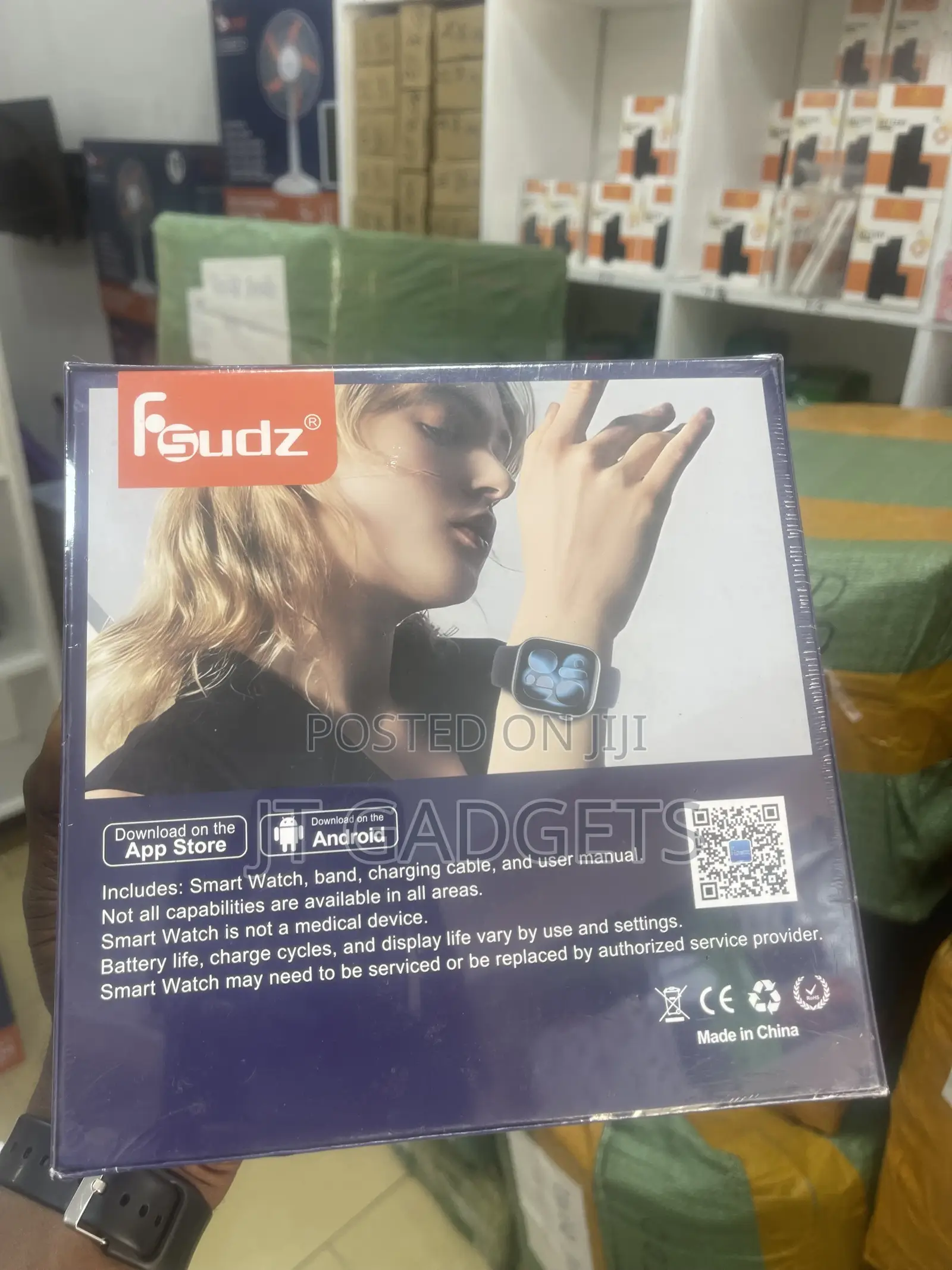 Fsudz 3-in-1 Smart Watch + Mini Fan