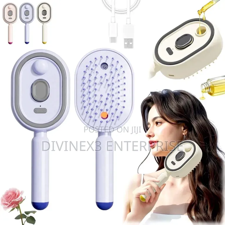 Electric 3-in-1 Spray Massage Hair Brush