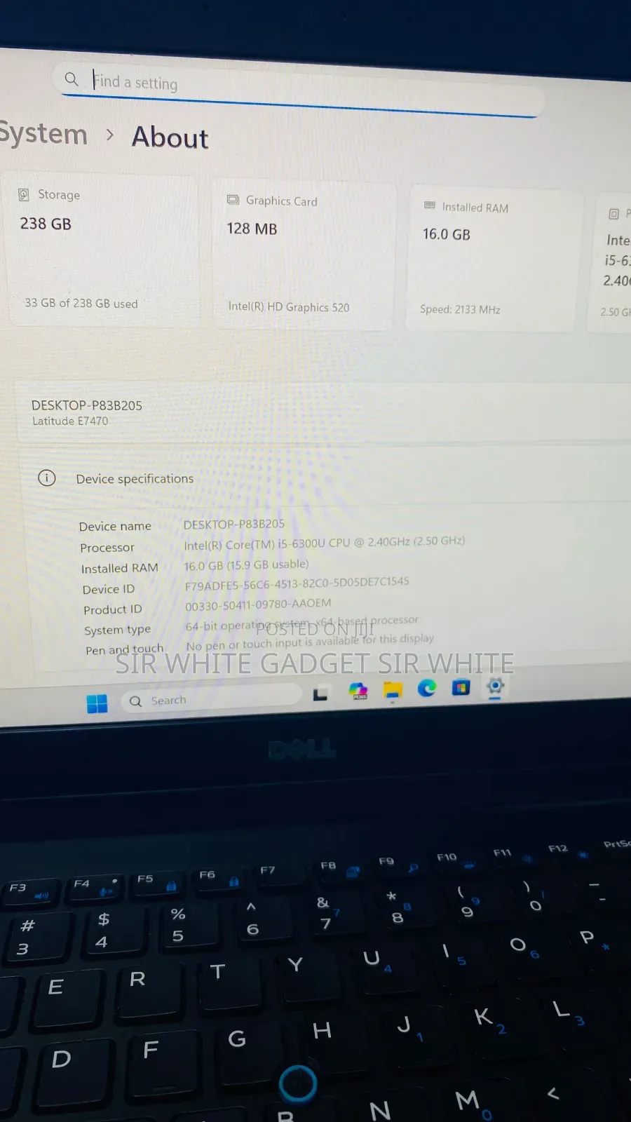 Laptop Dell Latitude 14 E7470 16GB Intel Core i5 SSD 256GB