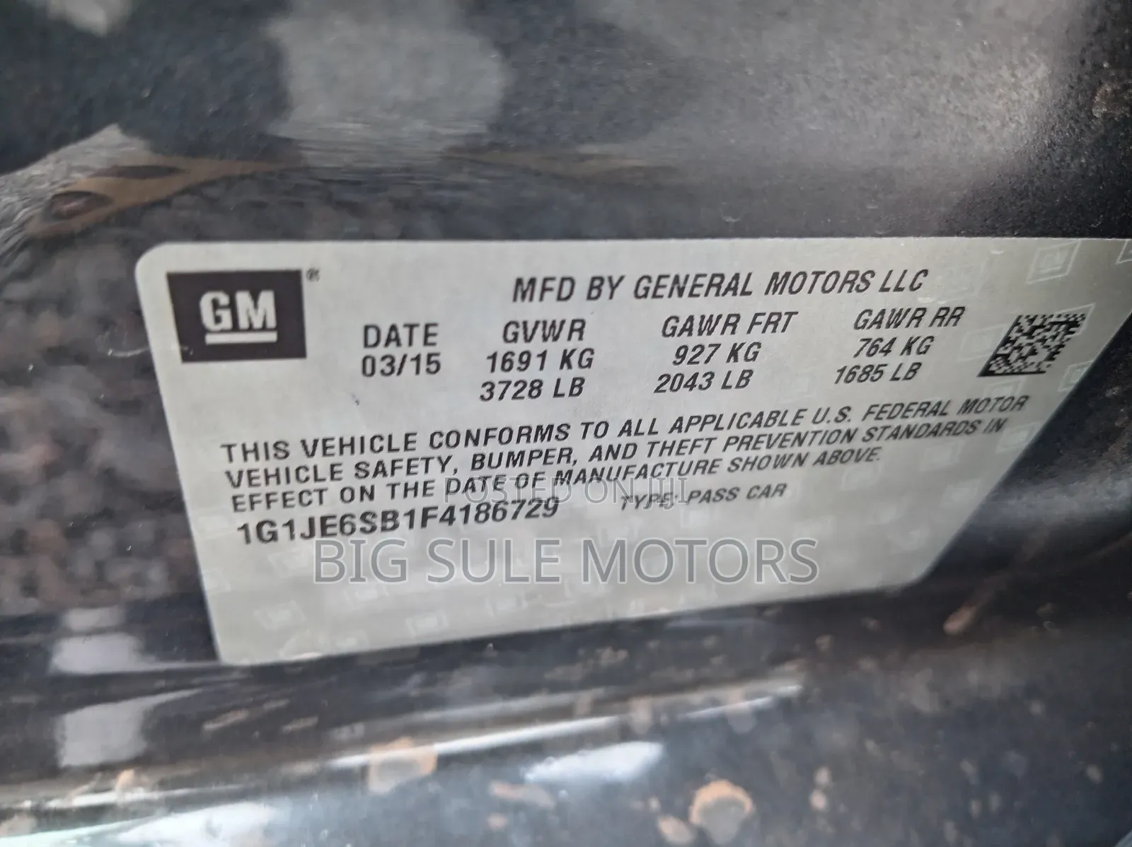 Chevrolet Sonic LTZ 2015 Black