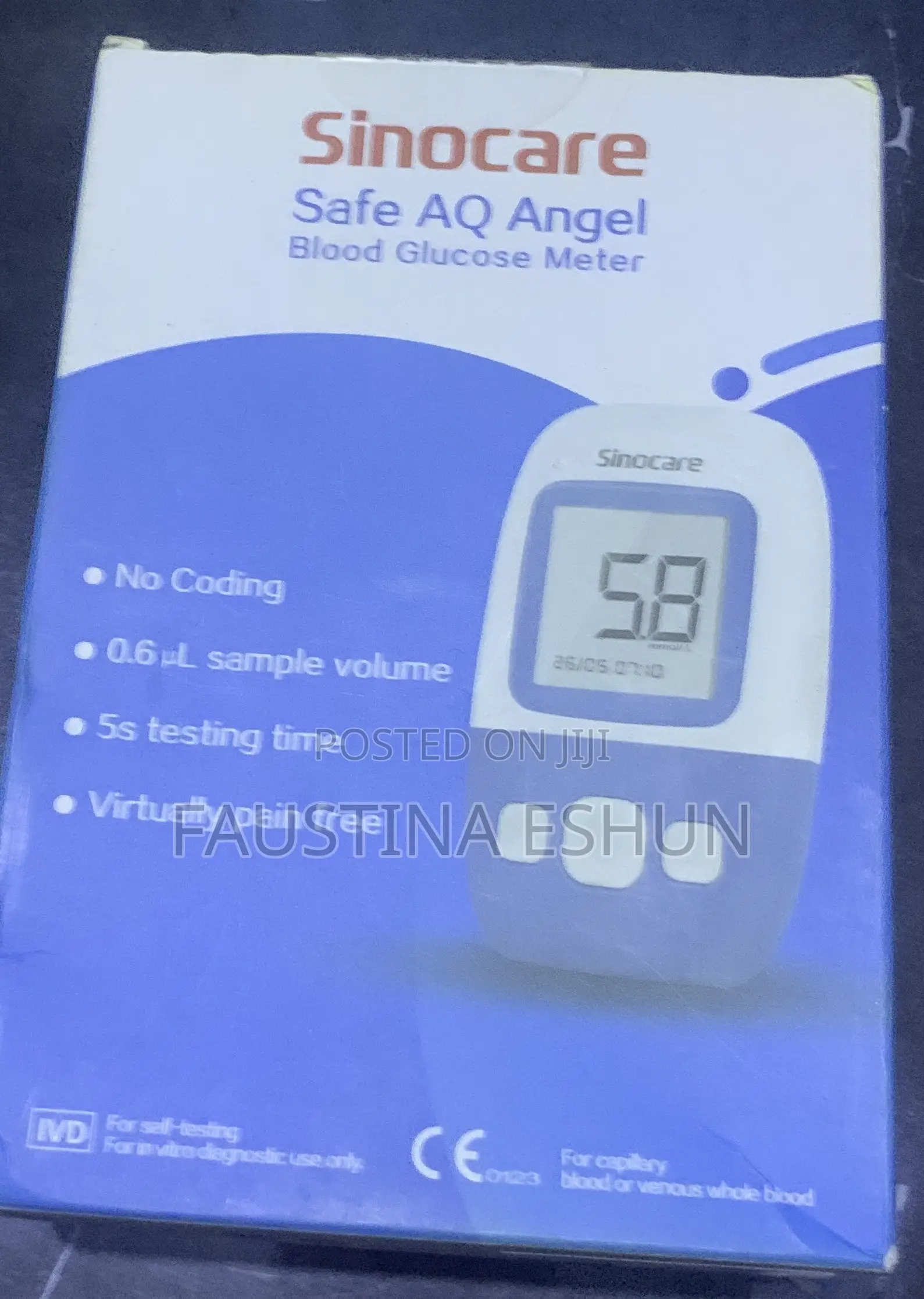 Sinocare Safe Aq Angel Glucometer