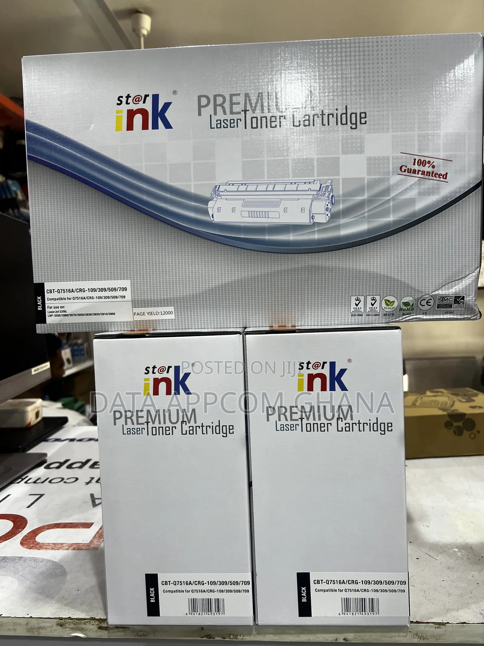 Starink Laser Toner-Cbт-Q7516a/CRG-109/309/509/709