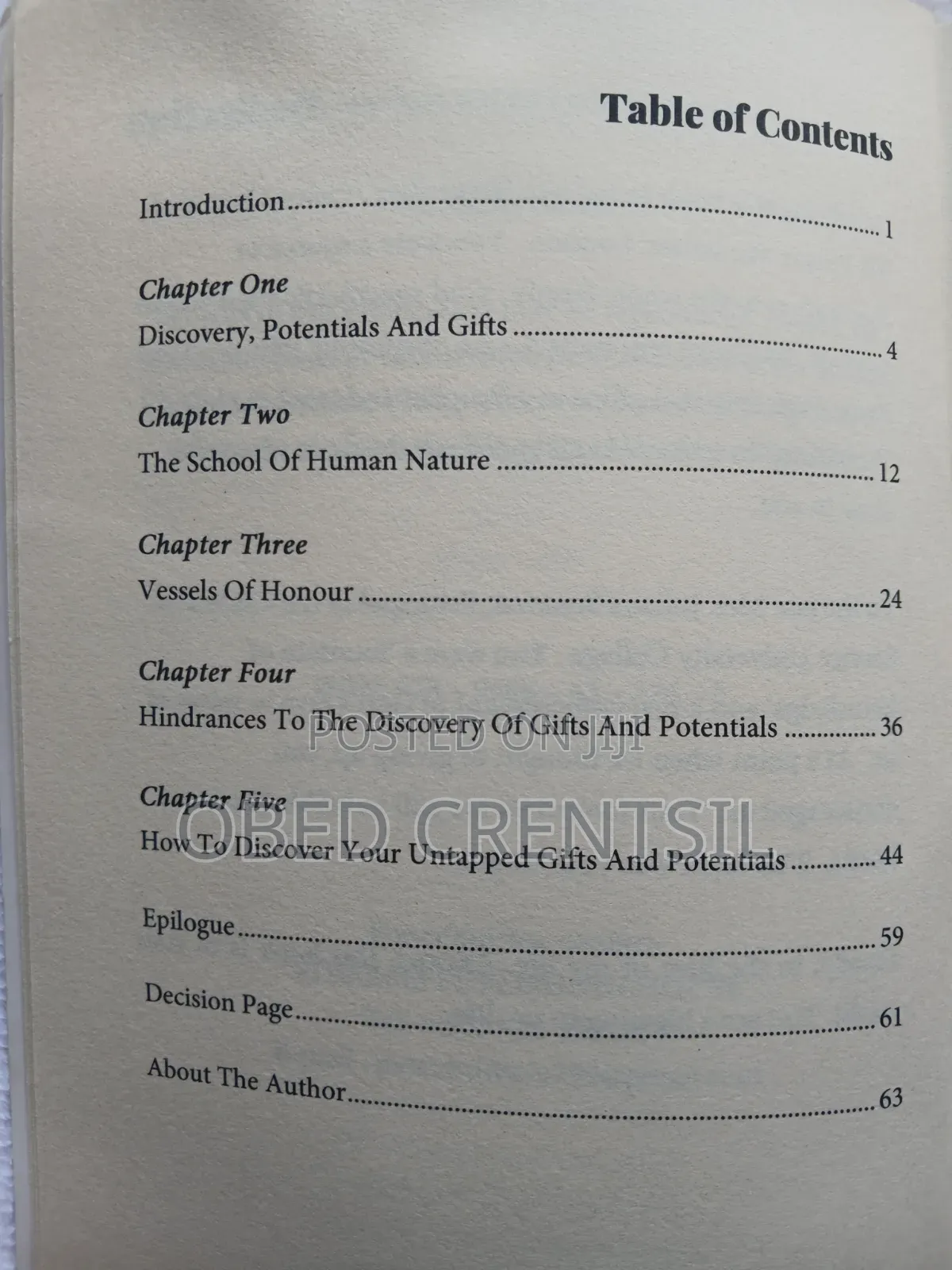 Discovering Your Gifts Potentials – Christian Self-Development Book