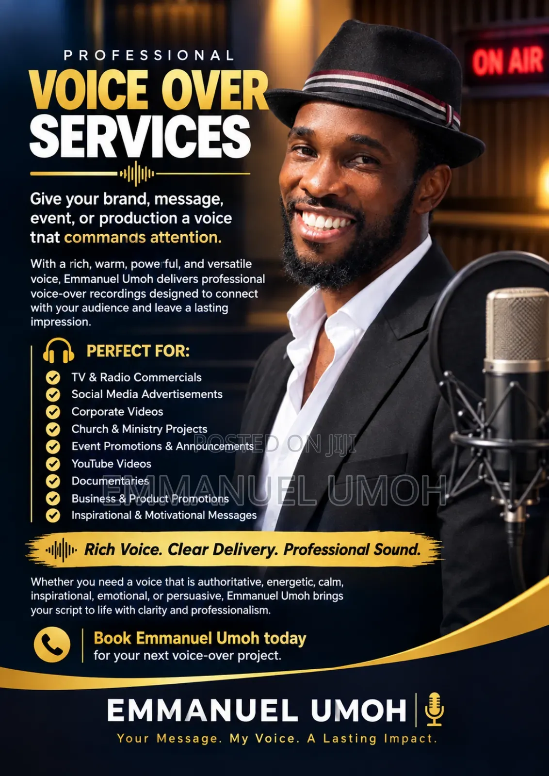 Professional Voice Over Artist