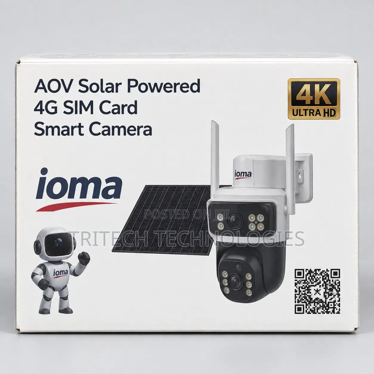 IOMA IO-S91 4MP Dual-Lens 4G Solar Camera (Also IO-S92 Variant)