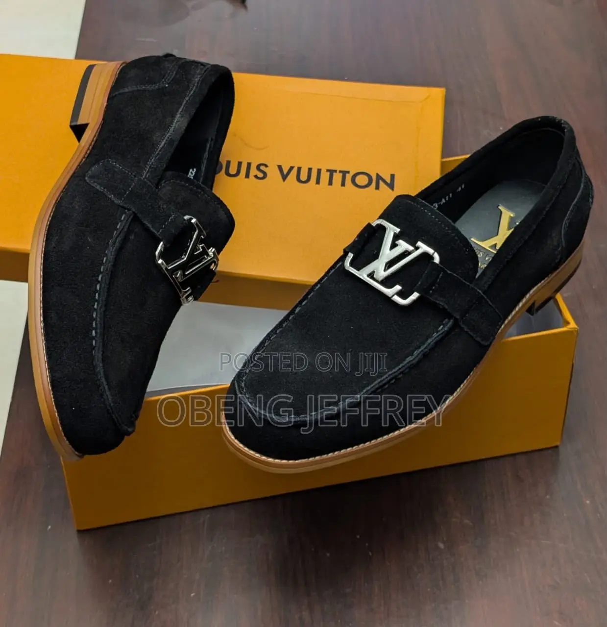 Original Louis Vuitton Black Slip on Loafer
