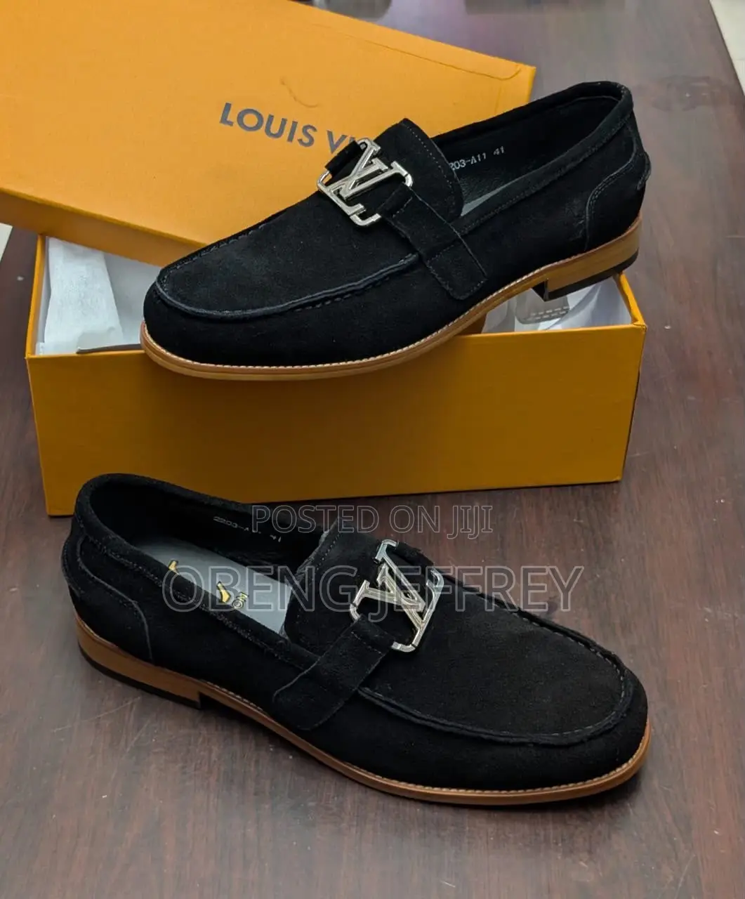 Original Louis Vuitton Black Slip on Loafer