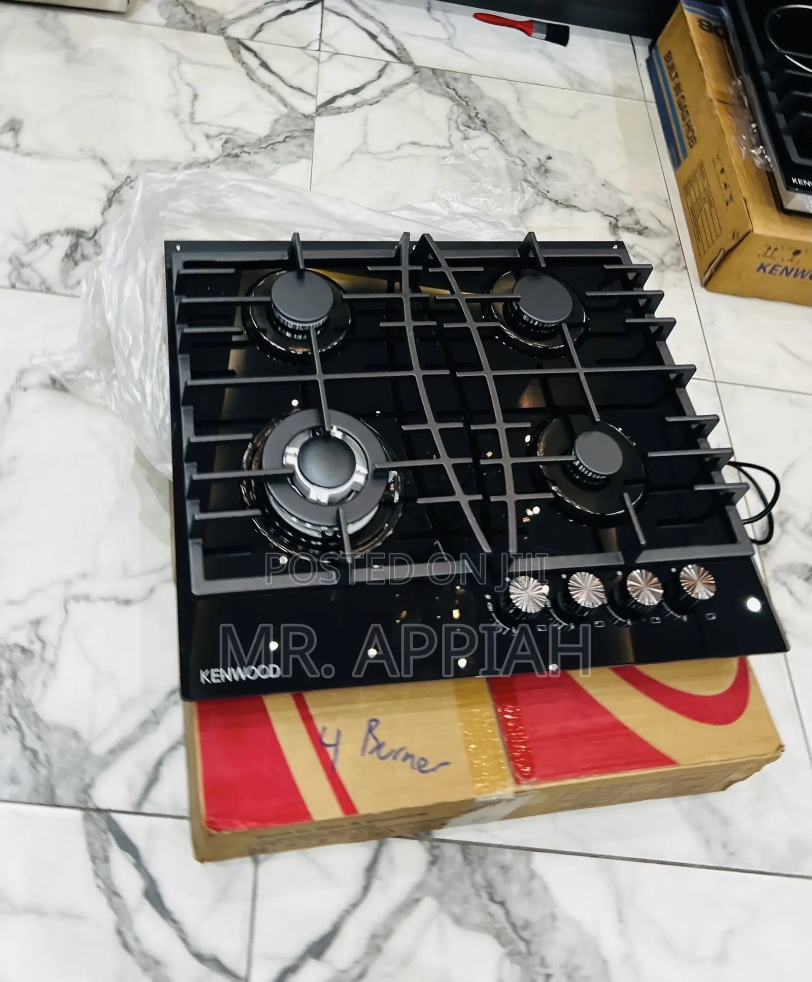Super Classic Kenwood 60cm Built in Tempered Glass Hob(Black) 