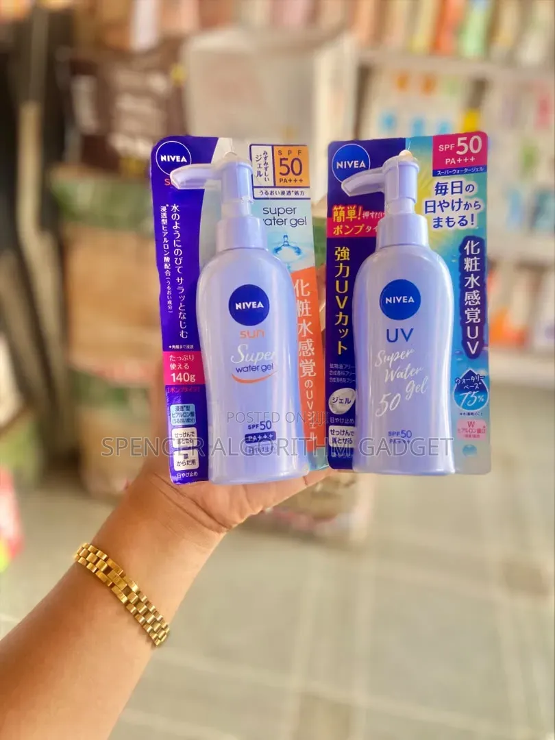 Nivea Uv Face Shine Control Spf50/Uv Super Water Gel/Sun Lotion Spf50+