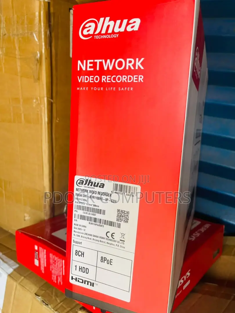 Dahua 8ch Poe NVR Network Video Recorder Dhi - Nvr1108hs- 8p - S3/H