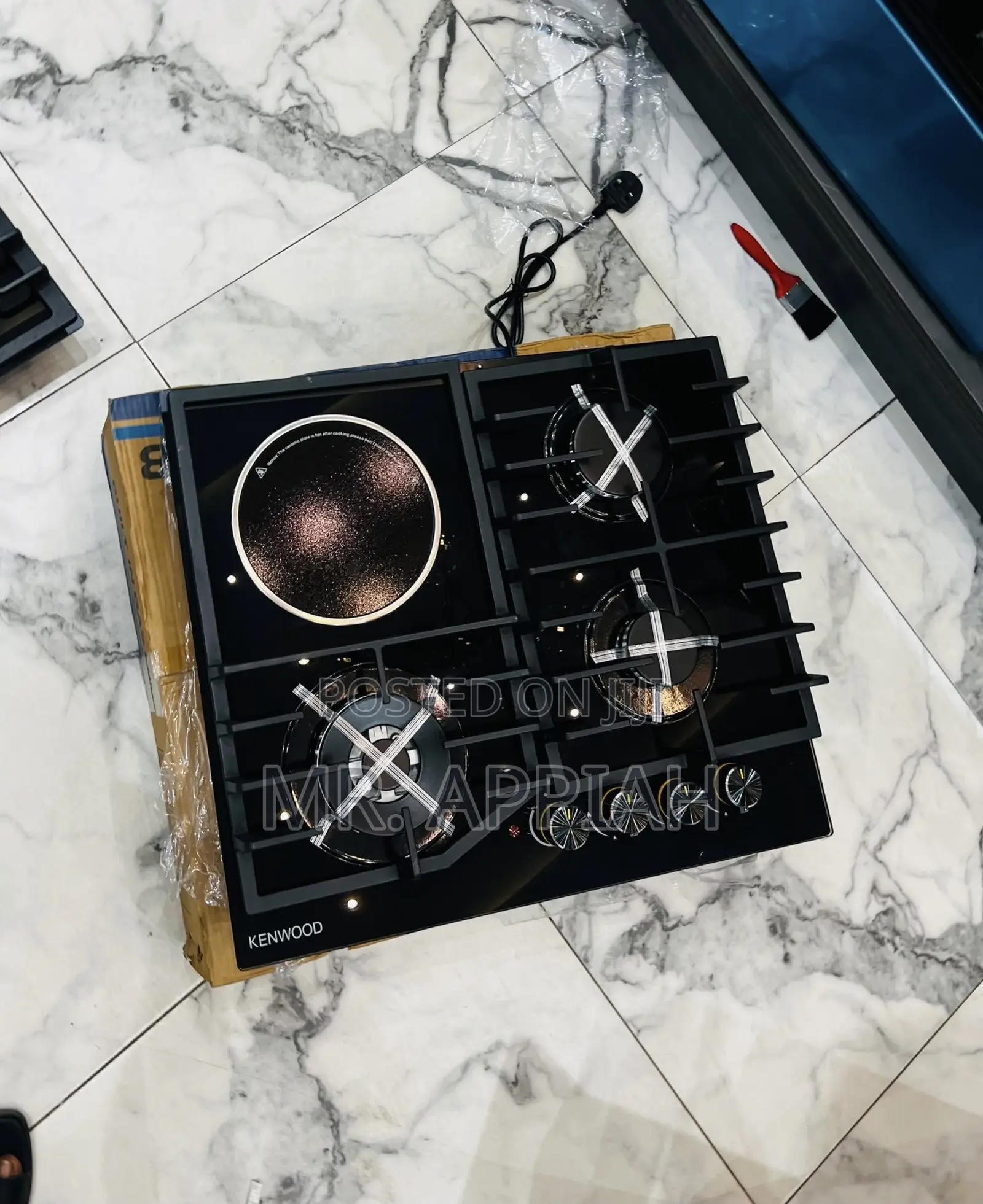 Purchase Adorable Kenwood 60cm Tempered Glass 3 Gas + 1 Electric Hob 