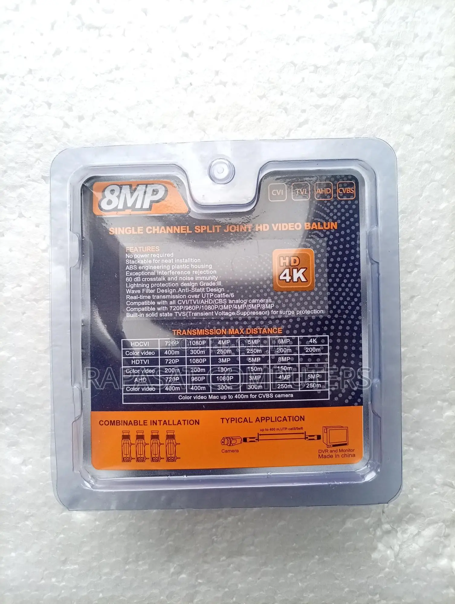 8mp Split Joint Video Balun