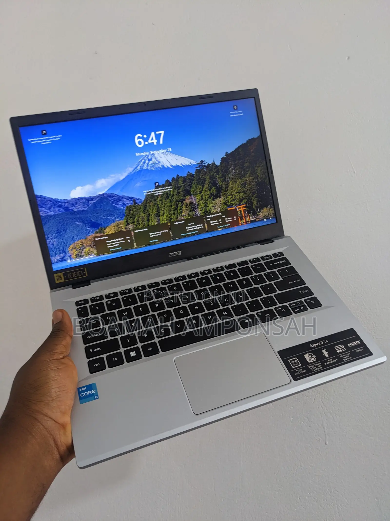 Laptop Acer Aspire 3 8GB Intel Core i3 SSD 128GB