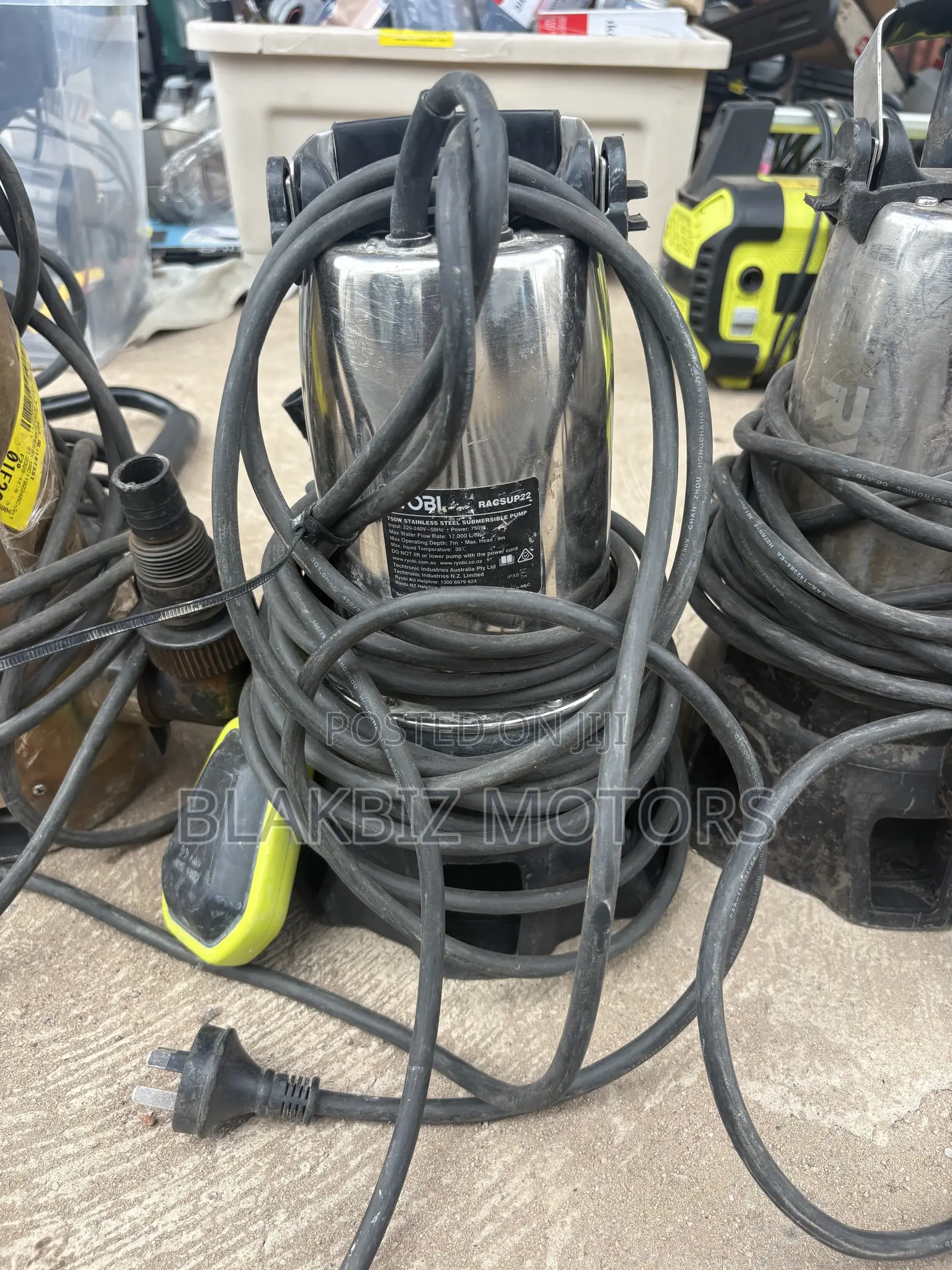 Ryobi 750W Stainless Steel Submersible Water Pump