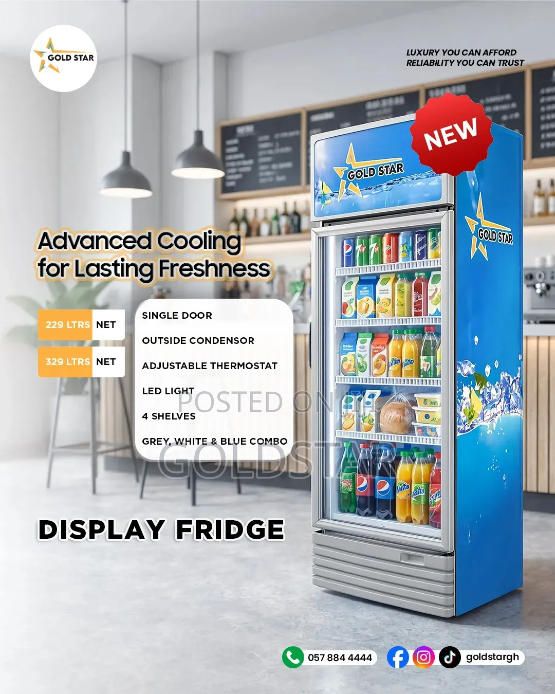 329L Goldstar Display Fridge