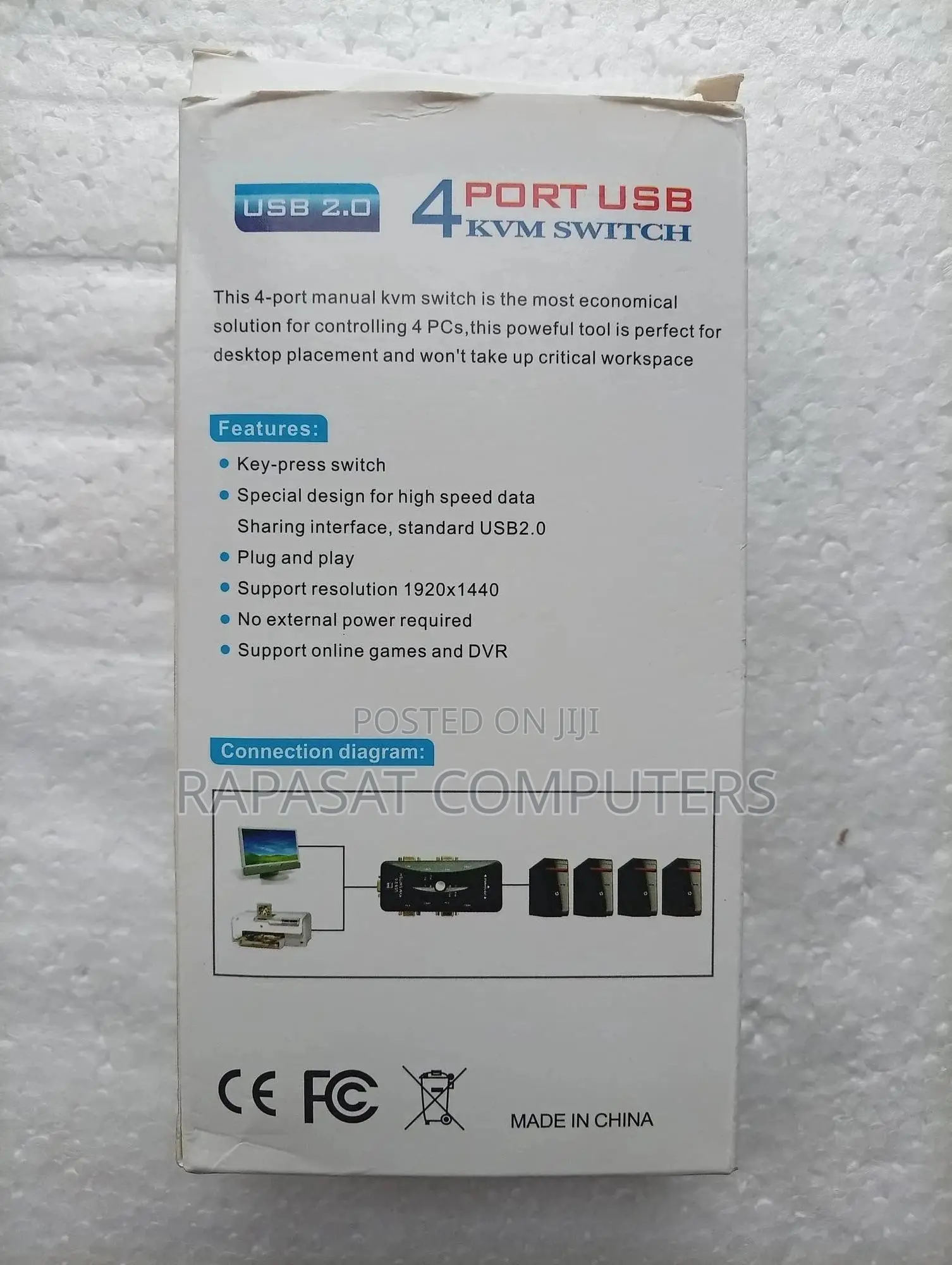 USB 4-Port KVM Splitter