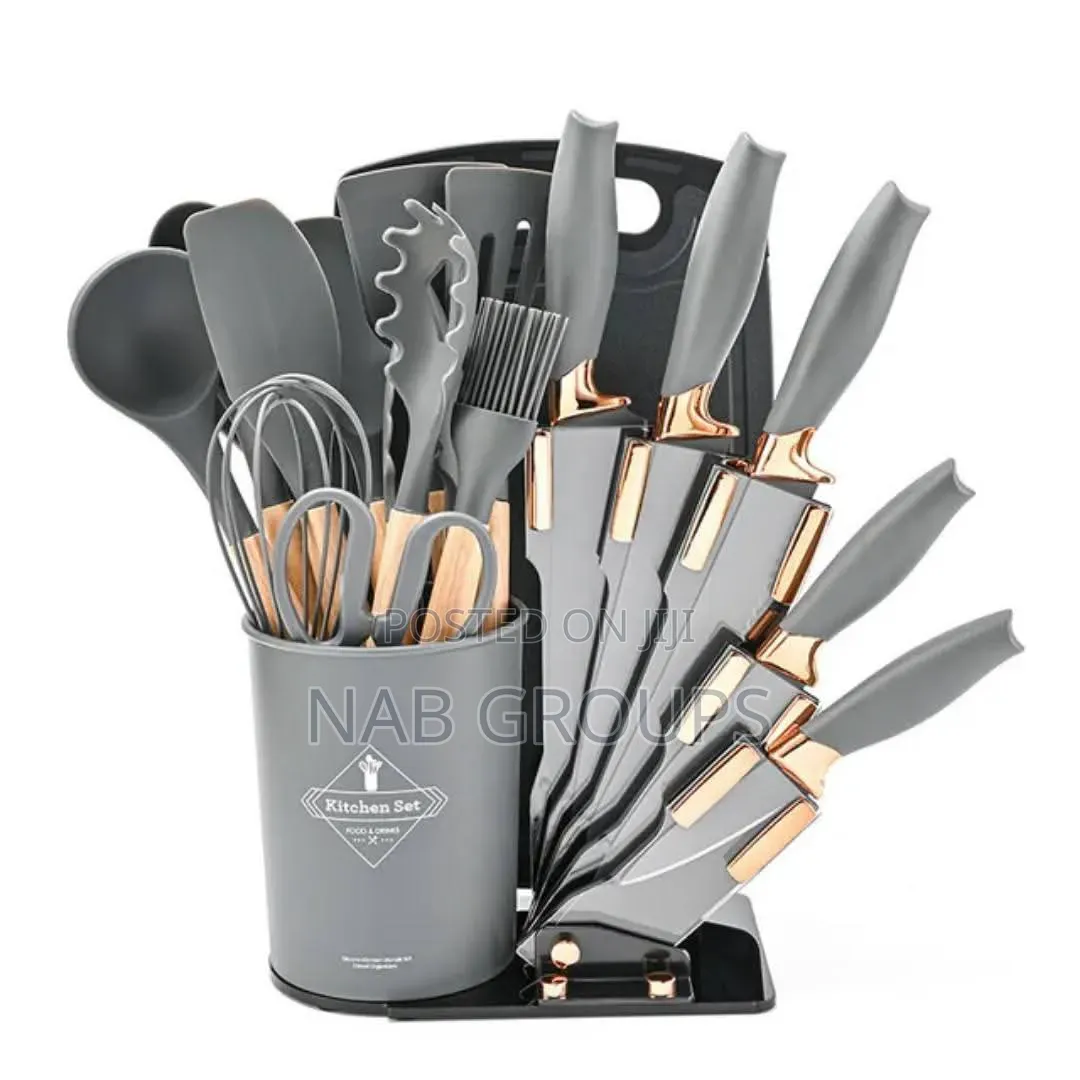 Silicone Utensils Set With Acrylic Stand