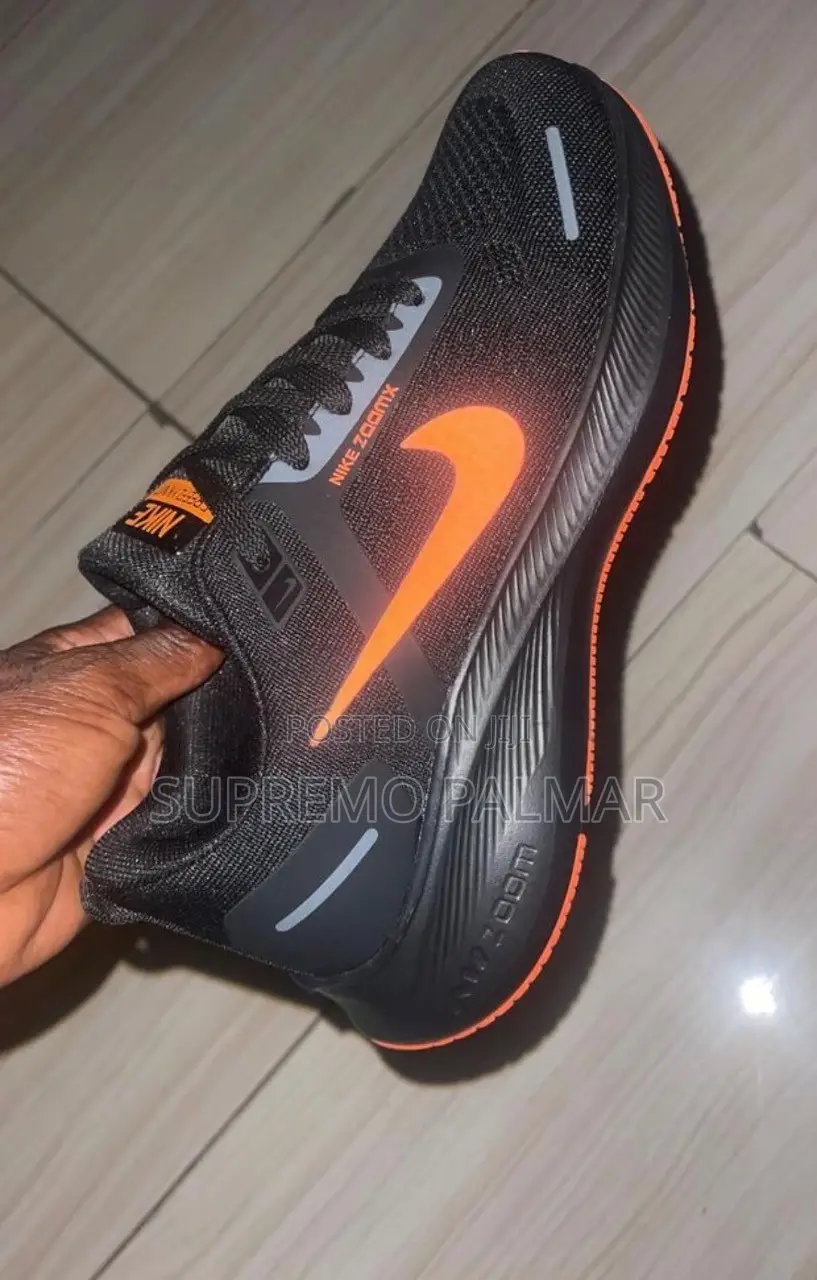 Nike ZoomX Running Sneakers – Black Orange Sports Shoes