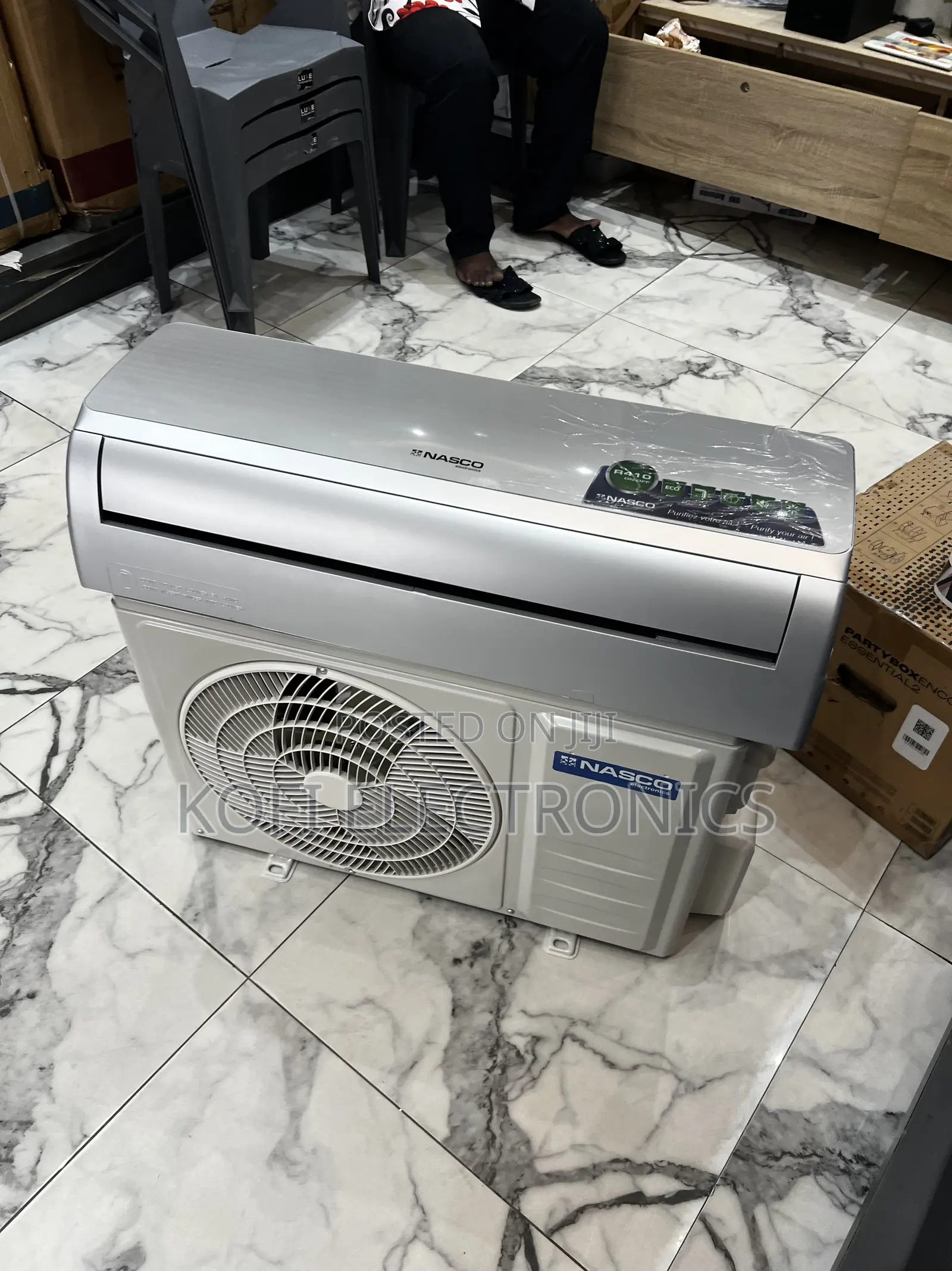 Eco-Friendly Nasco 1.5HP R410 Prime Split Air Conditioner in Silver