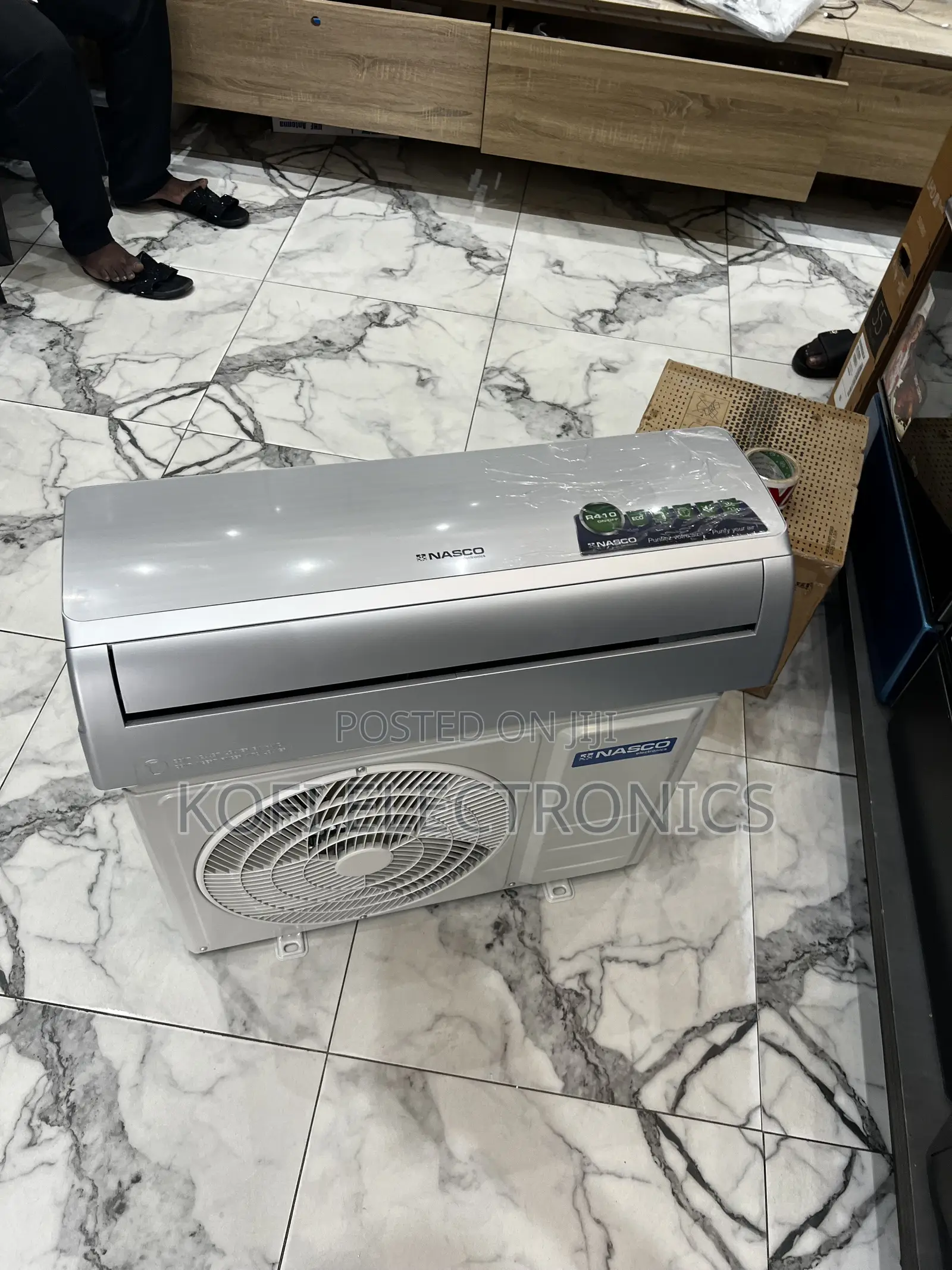 Anti-Rust Nasco 1.5hp Silver Finish R410 Air Conditioner