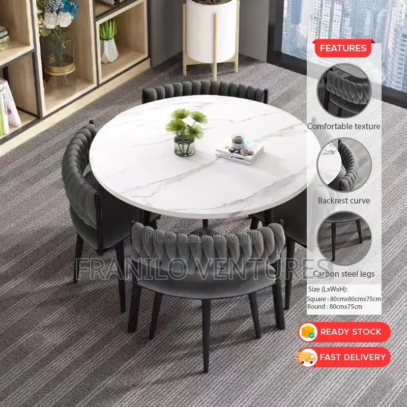 Marble Dining Set - 4 Seater