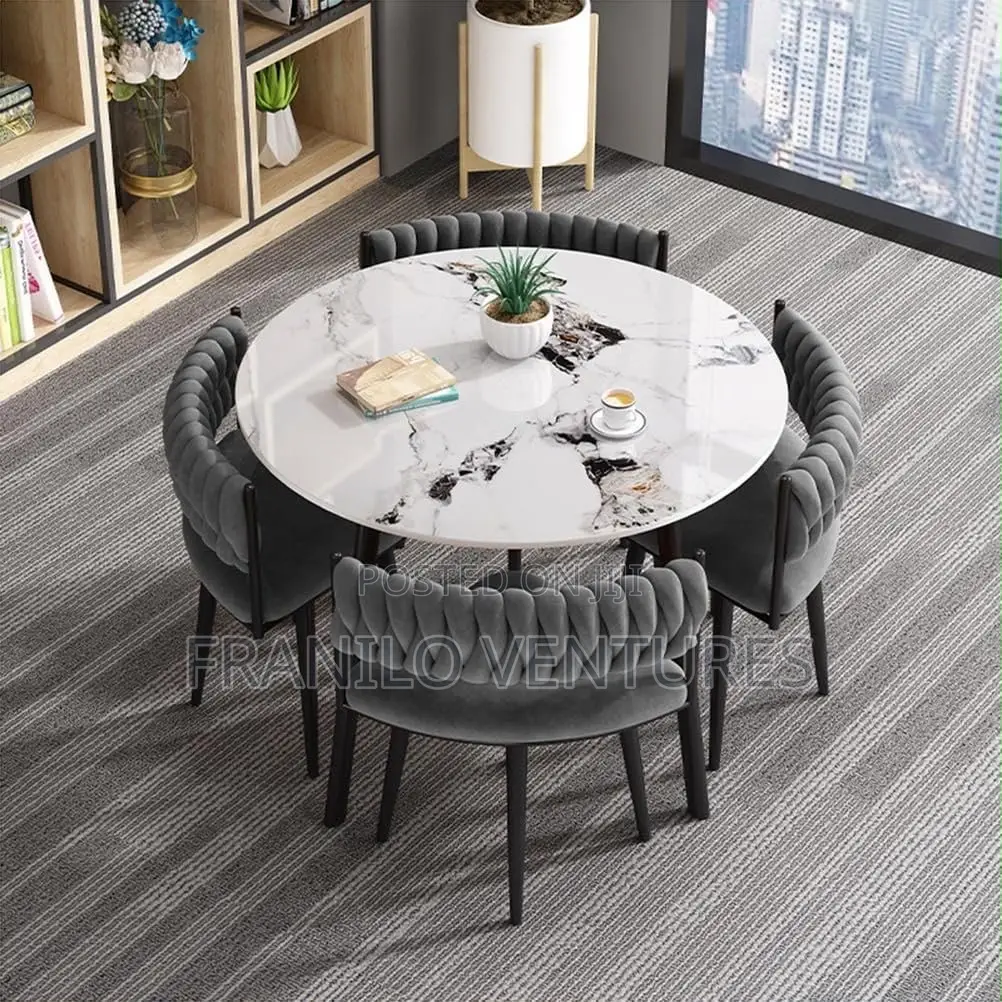 Marble Dining Set - 4 Seater