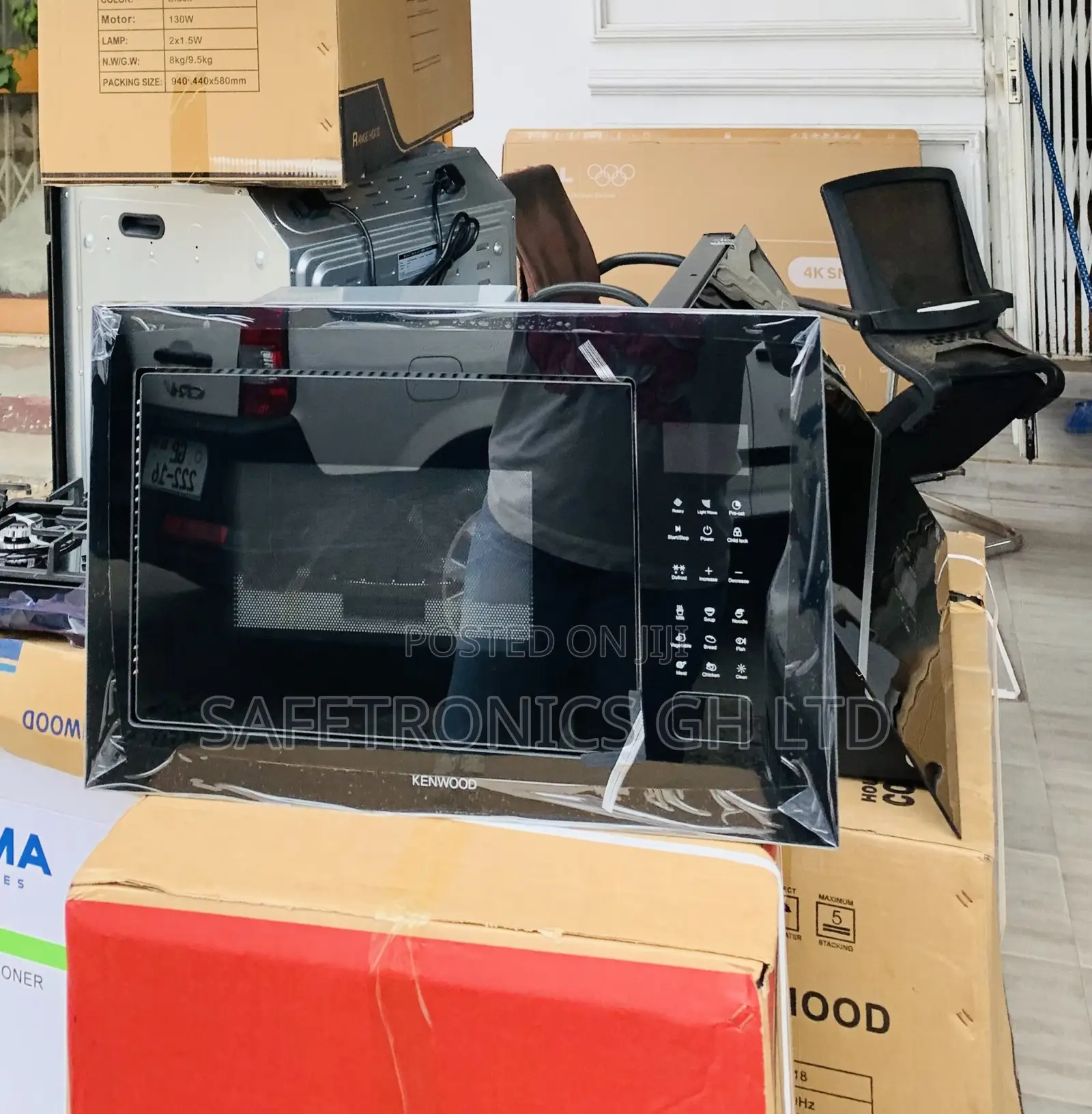 Super Fast •• Black Inbuilt 60cm Kenwood Electric Microwave