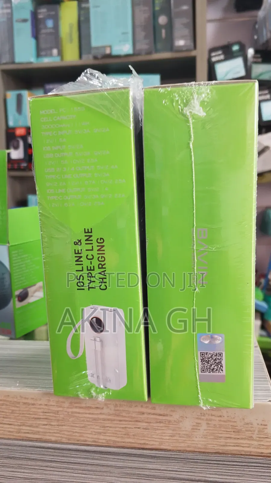Bavin Fast Charging iOS Line Type C Line 30000mah