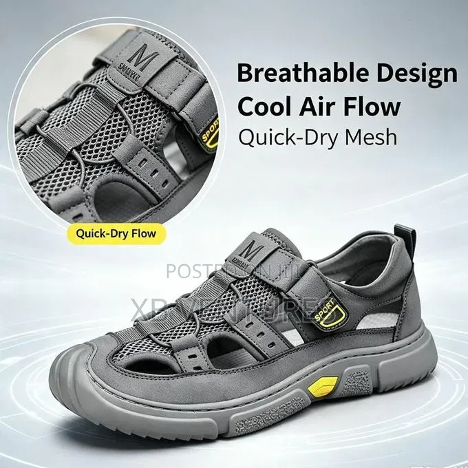 Adjustable Hook‐Loop Breathable Mesh
Walking Casual Sandals