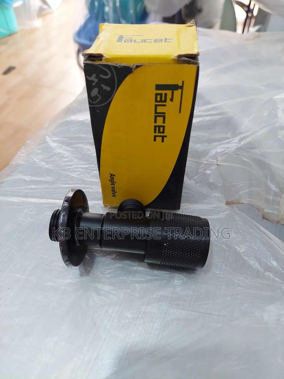 Matte Black Angle Valve With Packaging Box