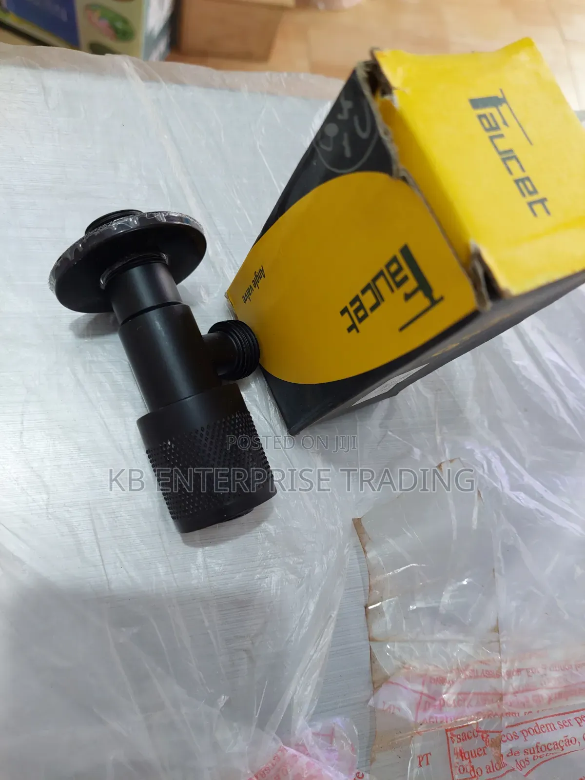 Matte Black Angle Valve With Packaging Box