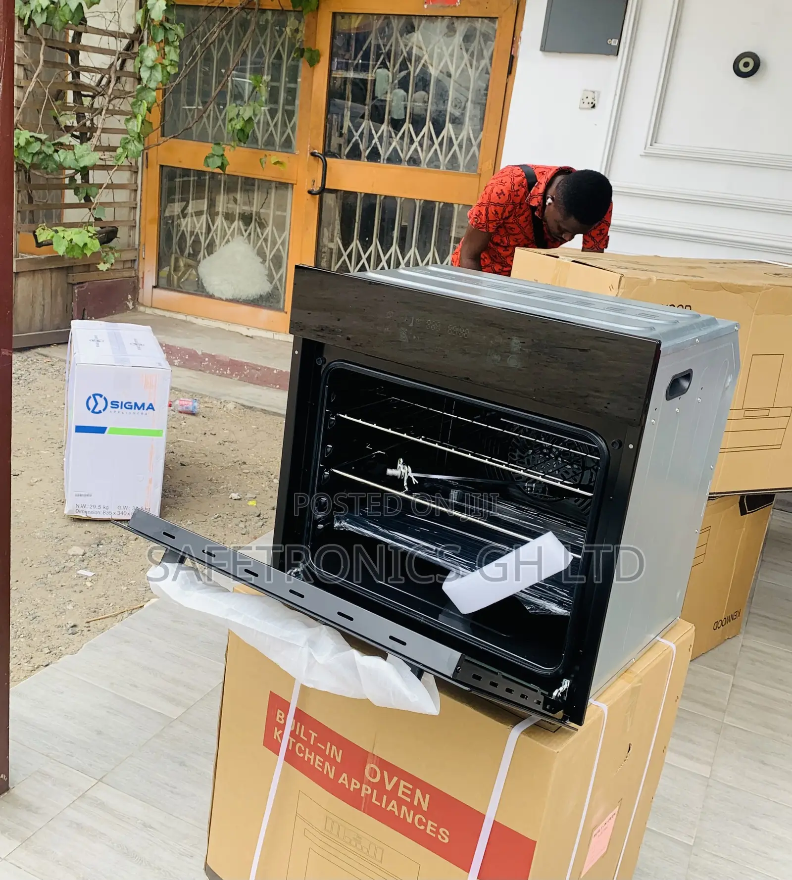 Bag Virtual Kenwood Inbuilt Black (Electric + Gas) Oven
