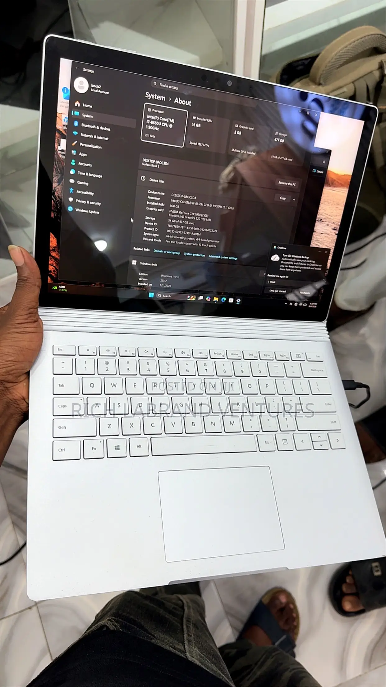 Laptop Microsoft Surface Book 16GB Intel Core i7 SSD 512GB
