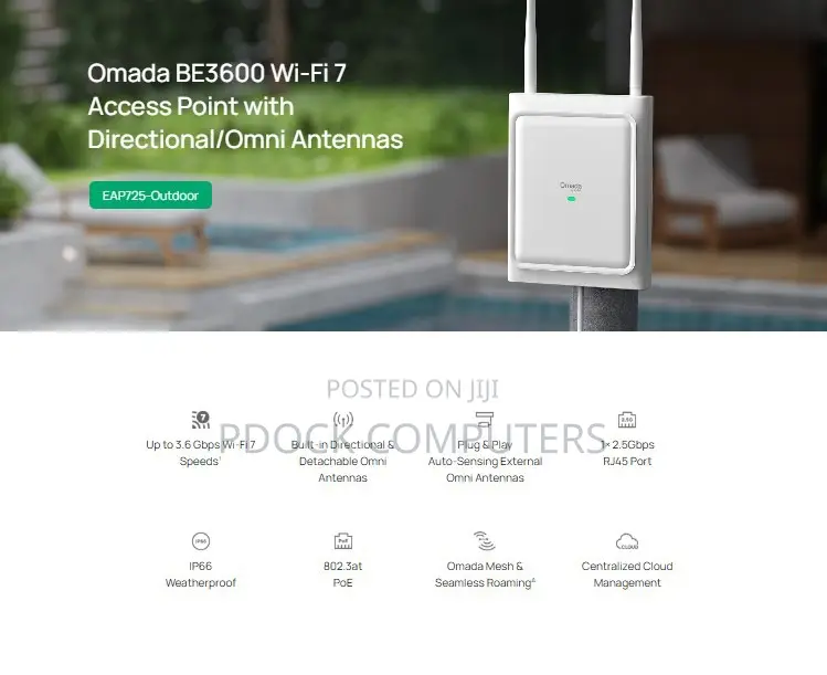 TP-Link EAP725-Outdoor Omada WiFi 7 Access Point (5Gbps BE)