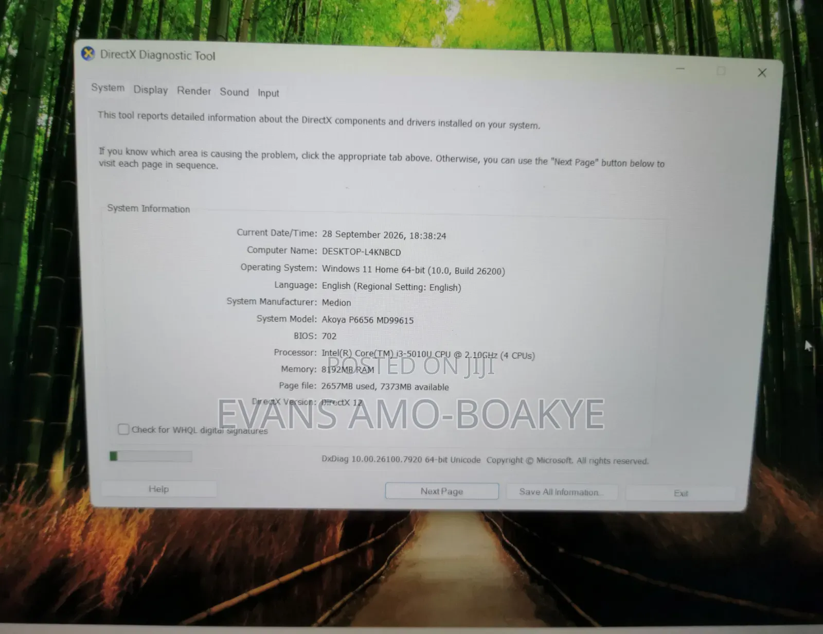 Laptop Medion Akoya P6677 8GB Intel Core i3 HDD 1T
