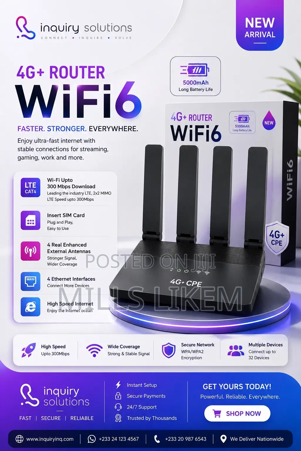 Turbo Net CAT 4 Portable Router