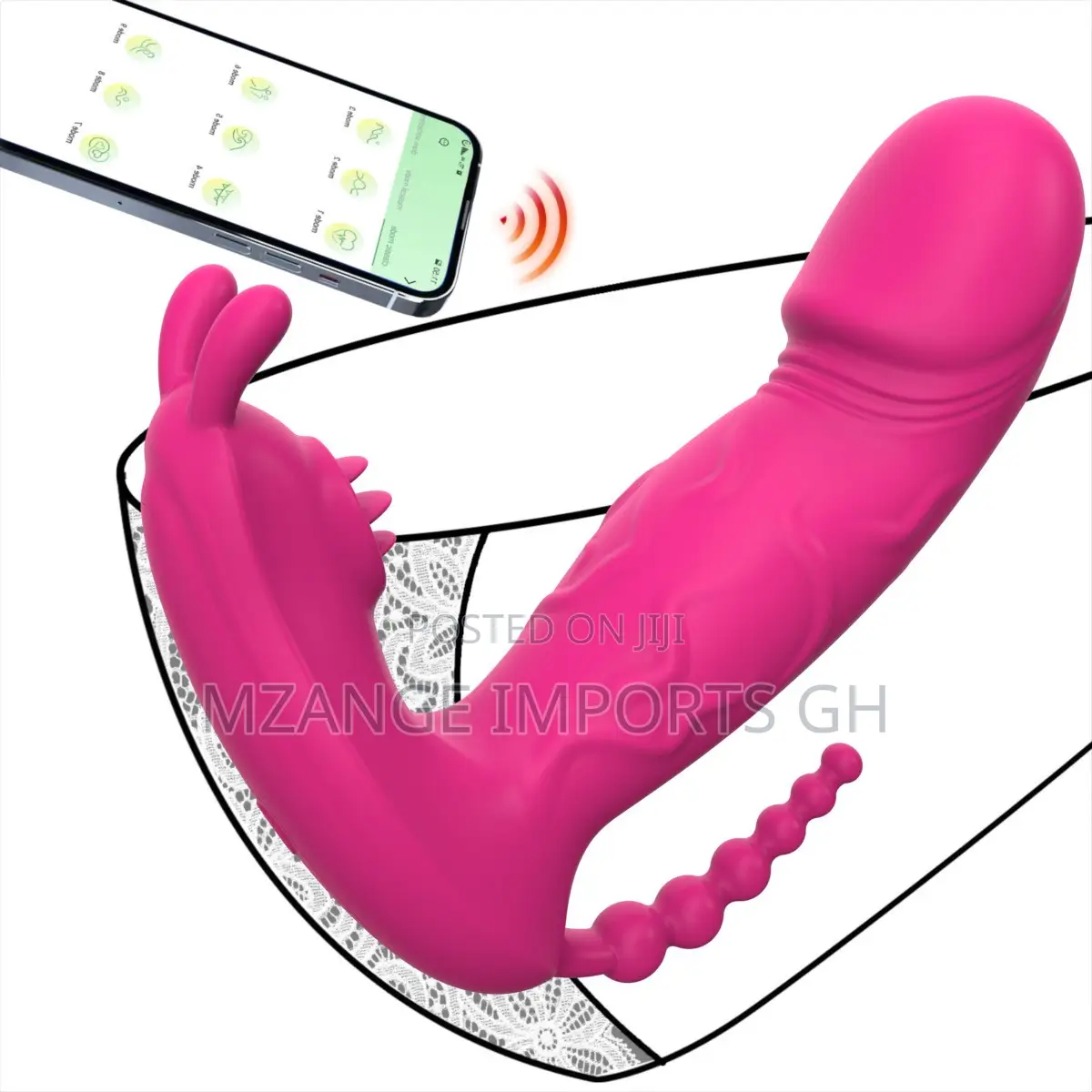 3 Way Butterfly APP Controlled Panty Vibrator Wearable Sex Toy