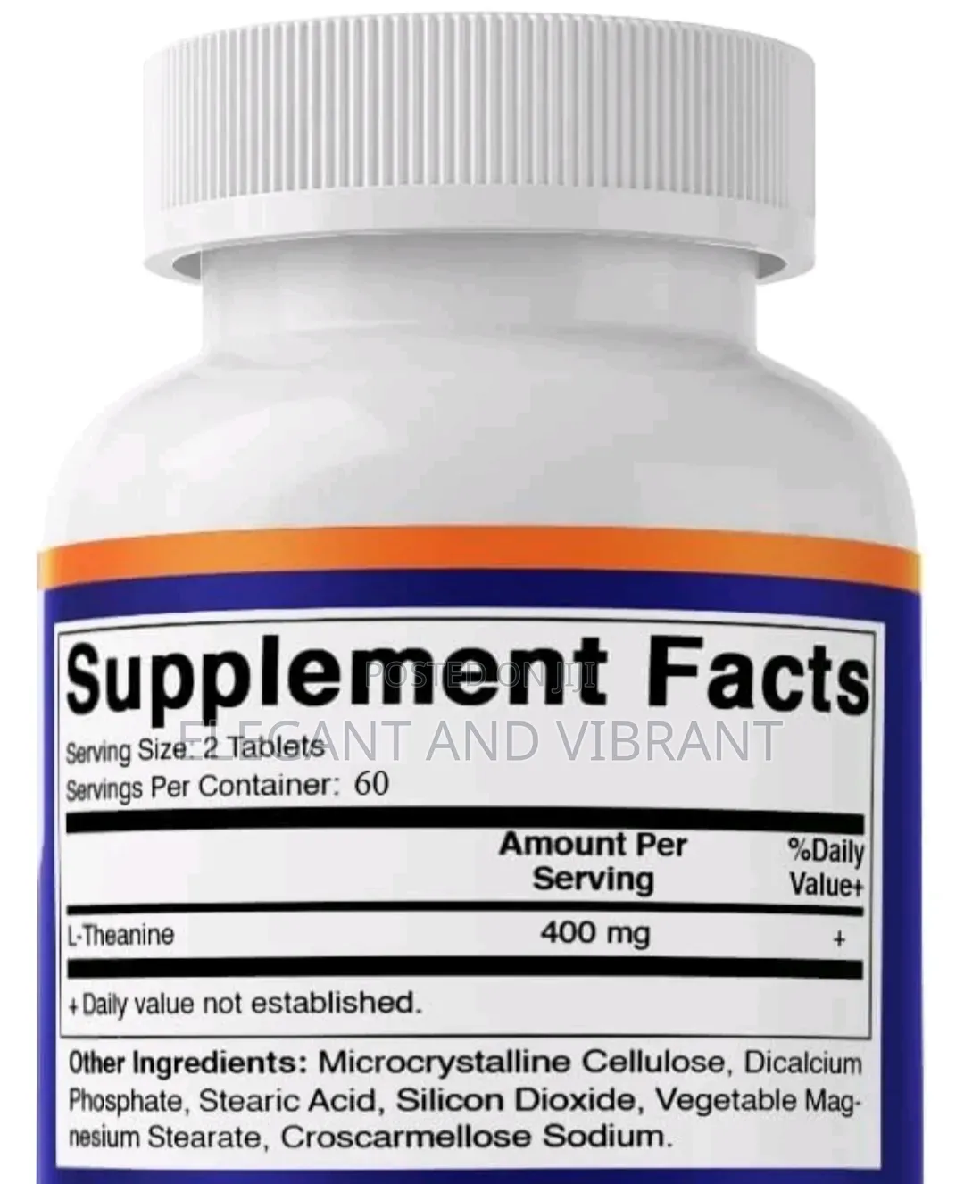 L-Theanine Supplement 400mg Per Serving Supports Calm Relxation120Caps