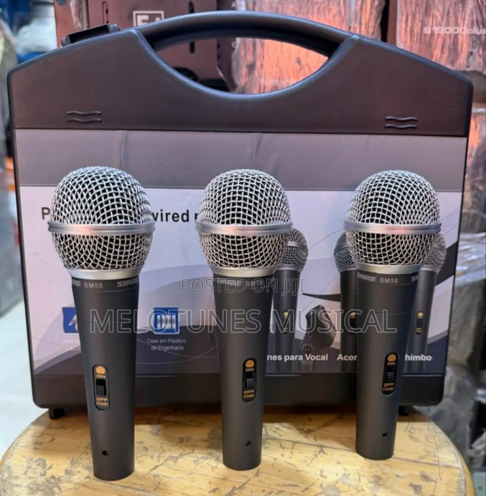 Shure SM58 3-Piece Wired Dynamic Vocal Microphone Set